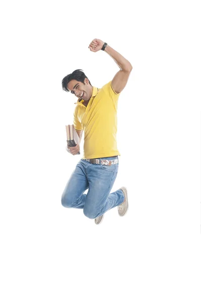 Student jumping — Stock Photo, Image