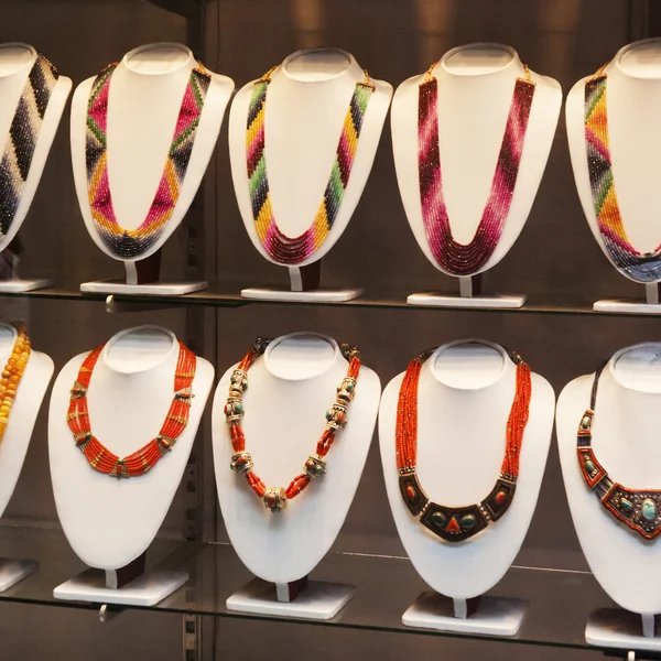 Necklaces in a store — Stock Photo, Image