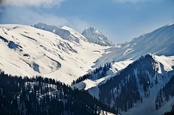 Montagne innevate in inverno, Gulmarg — Foto Stock