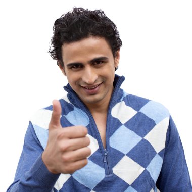 Adam işaret veriyor.