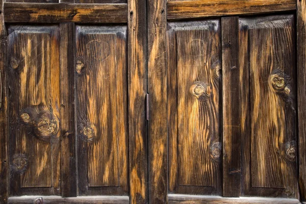 Porta de madeira fechada — Fotografia de Stock