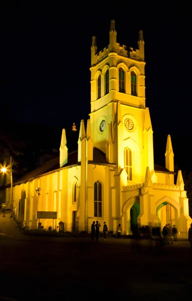 Christus kerk nachts — Stockfoto