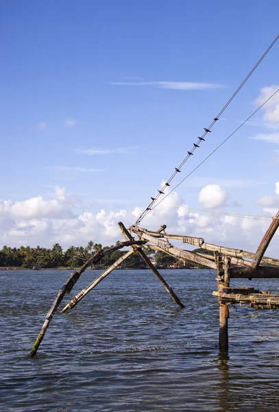 Chinese fishing nets at a harbor — Stock Photo, Image