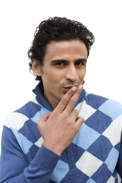 Man giving a flying kiss — Stock Photo, Image