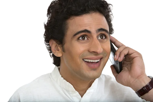 Man talking on a mobile phone — Stock Photo, Image