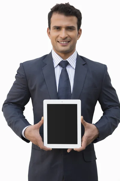 Zakenman houden een digitale tablet — Stockfoto