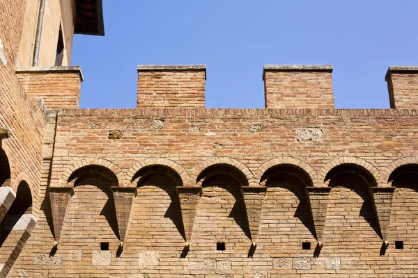 Budova, torre del mangia — Stock fotografie