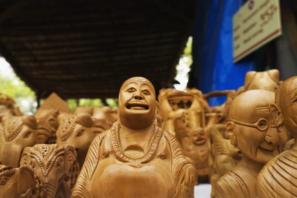 Statuen des lachenden Buddha — Stockfoto