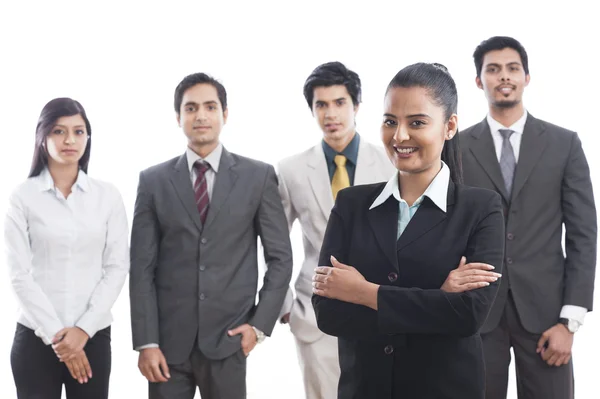 Portrait of business executives smiling — Stock Photo, Image