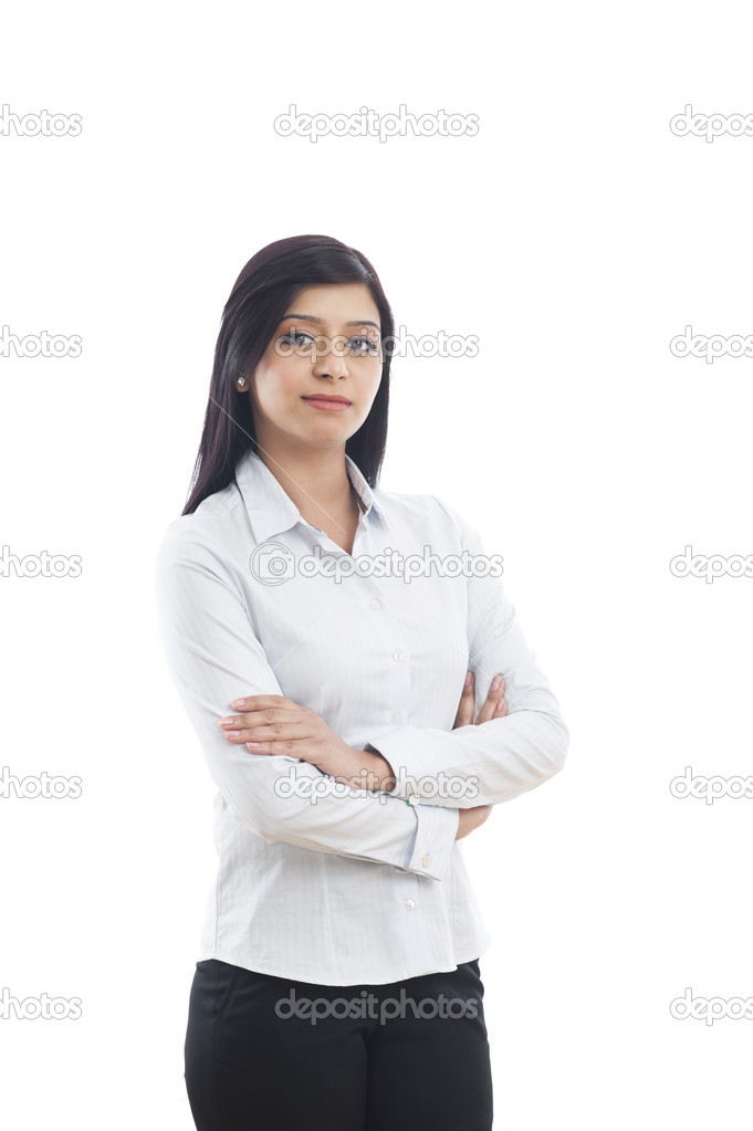 Portrait of a businesswoman standing with her arms crossed