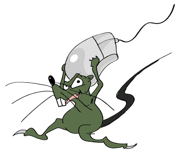Myš běh způsobem s myší — Stockový vektor