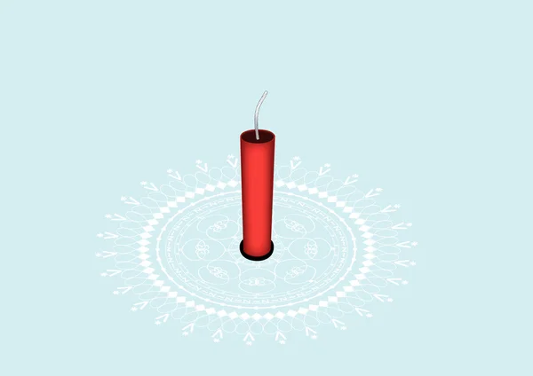 Firecracker Diwali isolé sur fond coloré — Image vectorielle