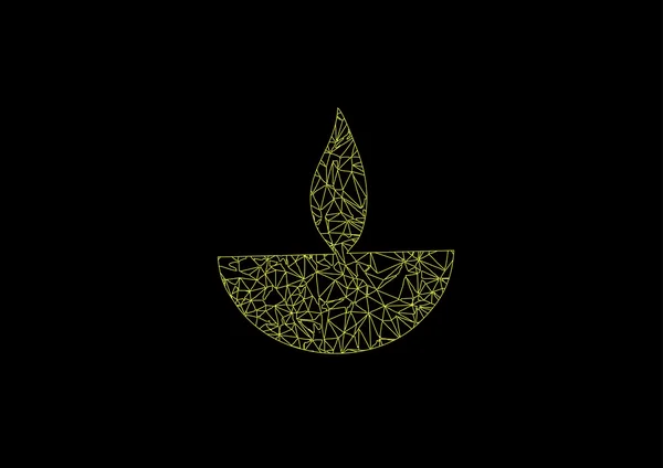 Lampe à huile Diwali — Image vectorielle