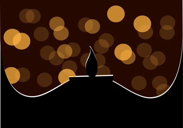 Diwali-Öllampe — Stockvektor