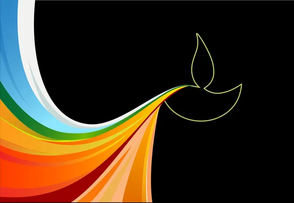 Diwali oil lamp — Vector de stoc