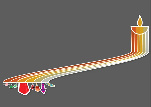 Diwali fogos de artifício com lâmpada de óleo —  Vetores de Stock