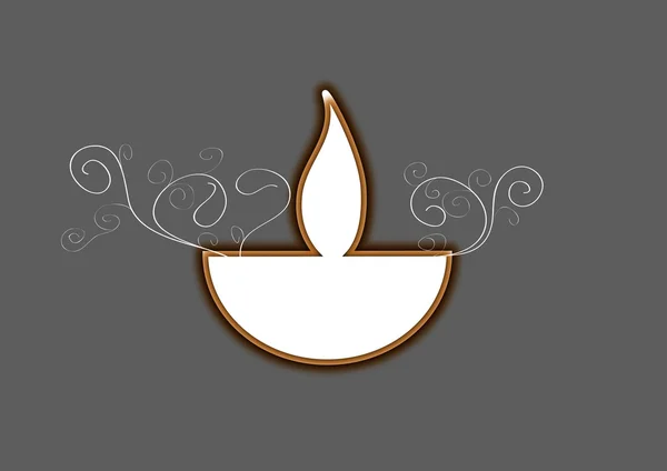 Diwali oil lamp — Stock Vector