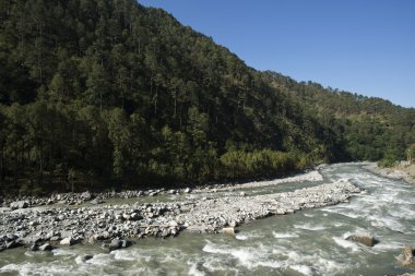 Bhagirathi River at Gangotri, Uttarkashi District, Uttarakhand,  clipart