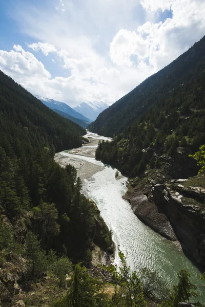 Fiume Bhagirathi a Gangotri, distretto di Uttarkashi, Uttarakhand , — Foto Stock