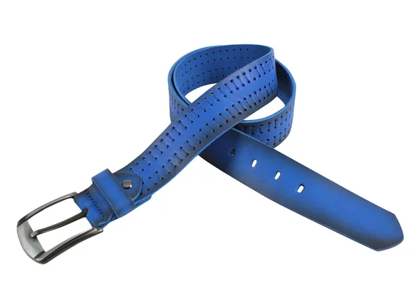 Beyaz arka plan önünde deri kemer