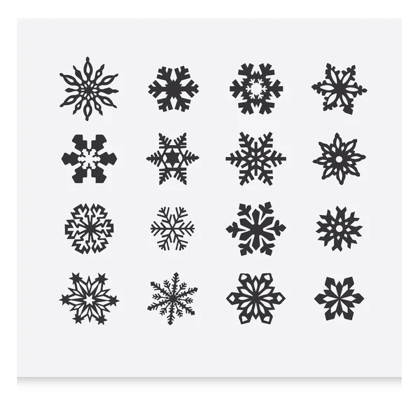Snowflake winter set (vector ) — Stock Vector