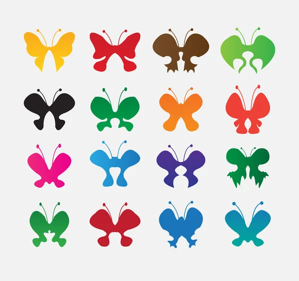 Papillons colorés — Image vectorielle