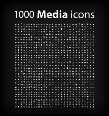 Beyaz vektör ikonlar