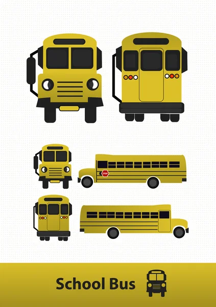 Εικονογράφηση σχολικών λεωφορείων — Διανυσματικό Αρχείο