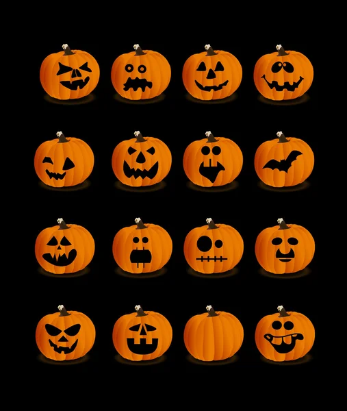 Illustration de citrouilles d'Halloween — Image vectorielle