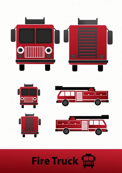 Illustration camion incendie — Image vectorielle