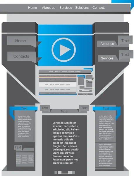 Plantilla de diseño web — Vector de stock