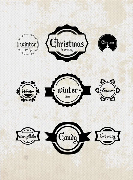 Ensemble d'hiver vintage — Image vectorielle