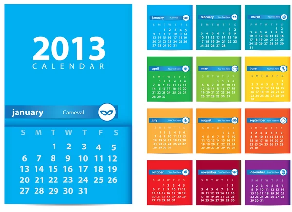 Ilustração do conjunto de Calendário — Vetor de Stock