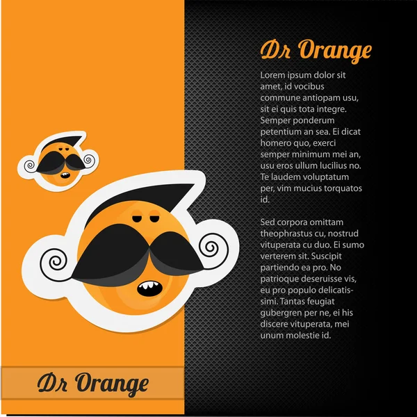 Illustration de fruits à l'orange — Image vectorielle