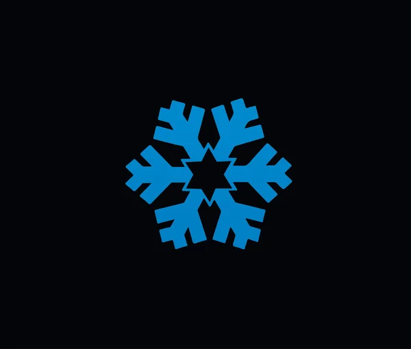 Illustratie van blauwe sneeuwvlok — Stockvector