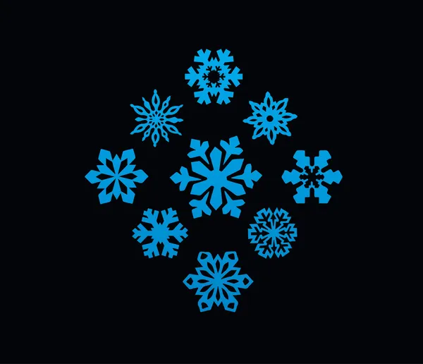 Illustration of blue snowflake — Stock Vector