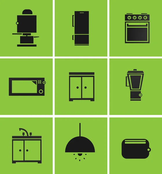 Illustratie van keuken apparatuur set — Stockvector