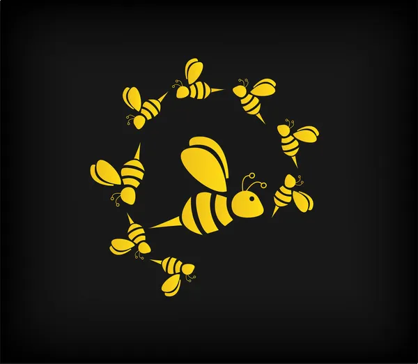 Illustration du jeu d'abeilles — Image vectorielle