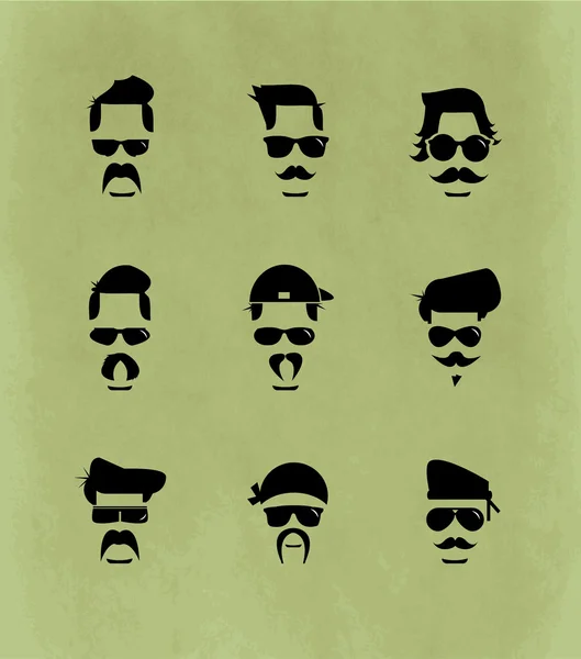 Cara con bigotes — Archivo Imágenes Vectoriales