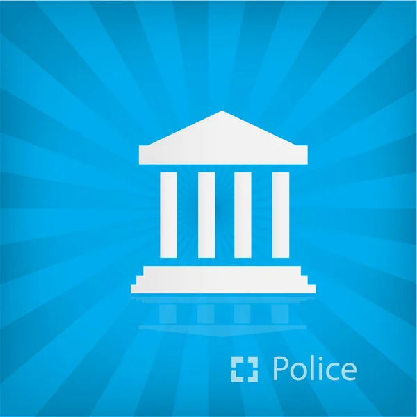 Illustrazione di icone di polizia — Vettoriale Stock