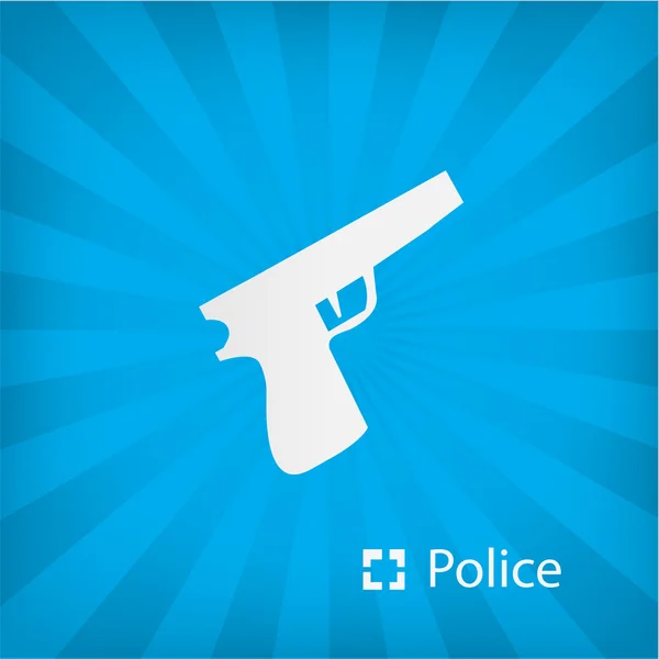Illusztráció: rendőrség ikon — Stock Vector