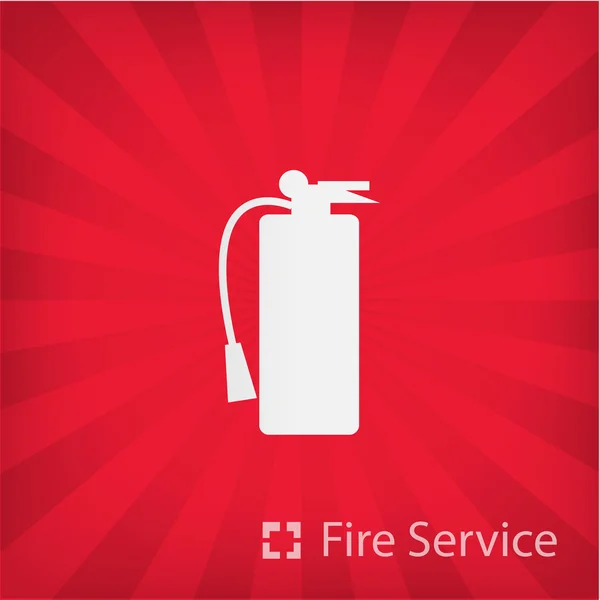 Ilustración del icono del servicio de bomberos — Vector de stock