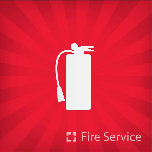 Illustration of fire service icon — Stock Vector