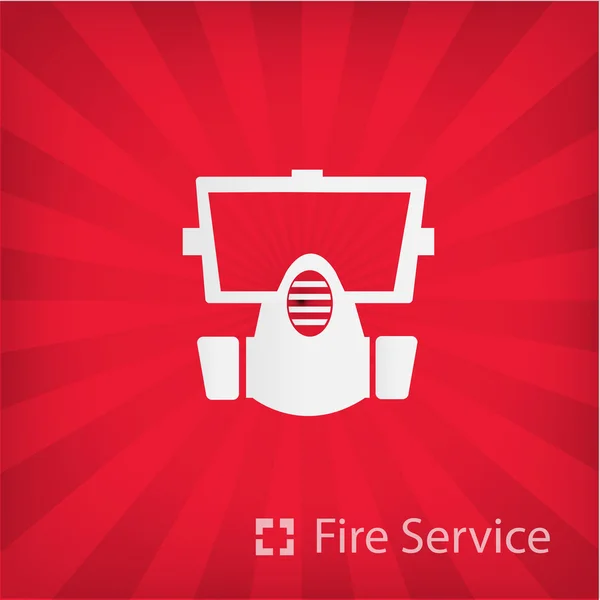 Illustration of fire service icon — Stock Vector