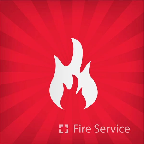 Illustration of fire service icon — Stock Vector