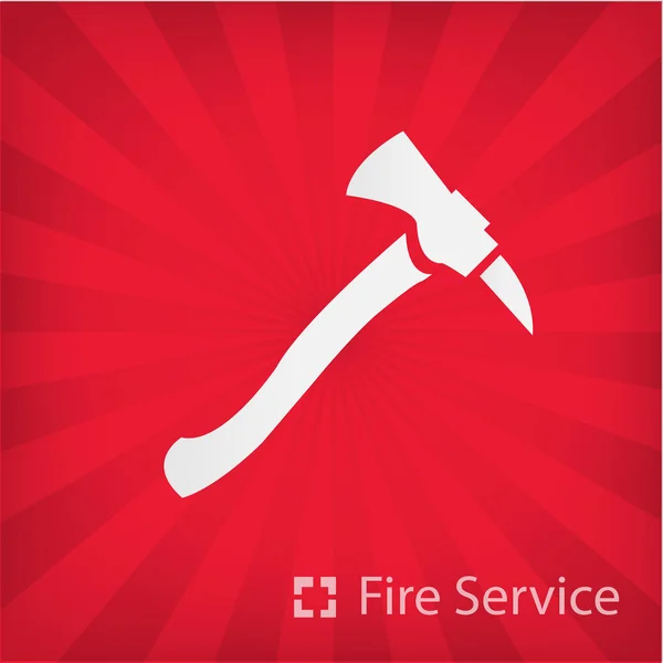 Illustration of fire service icon — Stock Vector