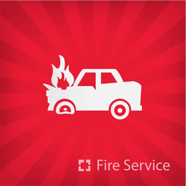 Illustrazione dell'icona del servizio antincendio — Vettoriale Stock