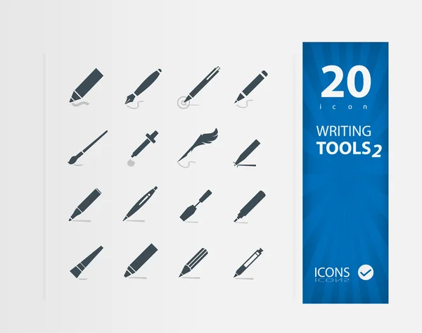 Illustrazione degli strumenti di scrittura — Vettoriale Stock