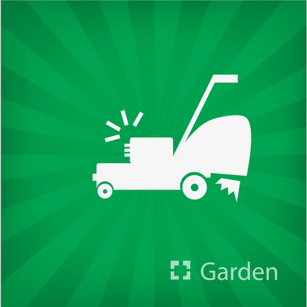 Illustration of lawn mower icon — Stock Vector