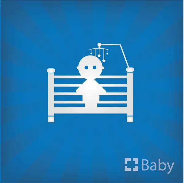 Ícone de cama de boneca — Vetor de Stock